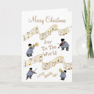 Carte Notes musicales Les musiciens de Noël se joignent