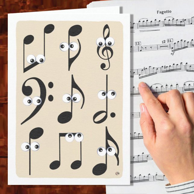 Carte Notes musicales Message de l'enseignant à l'élève (Créateur téléchargé)