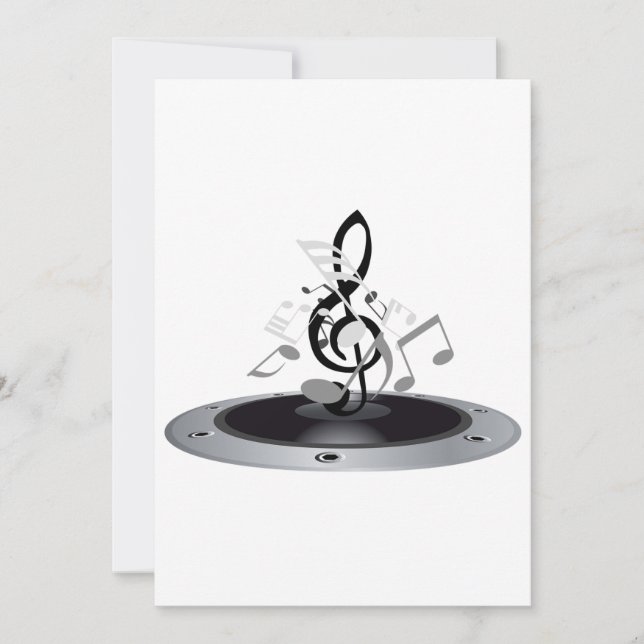 Carte Notes Musicales Sur Un Album (Devant)