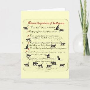Carte Notes sur l'art doux de l'élevage de chats