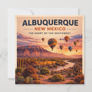 Carte Notes sur les ballons d'Albuquerque du Sud-Ouest