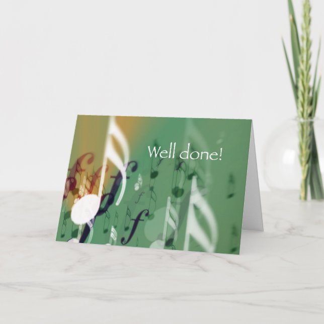 Carte Notes vertes, bien fait (Devant)