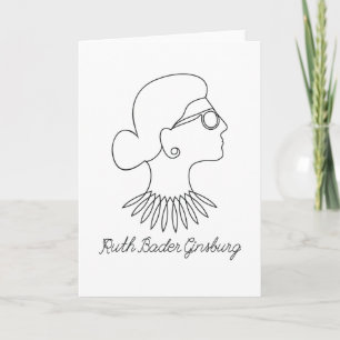 Carte Notorious RBG Ruth Bader Ginsburg Drawing