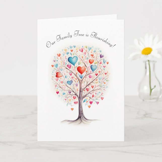 Carte Notre amour grandissant - Poly Family Nouveau enfa (Petite plante)