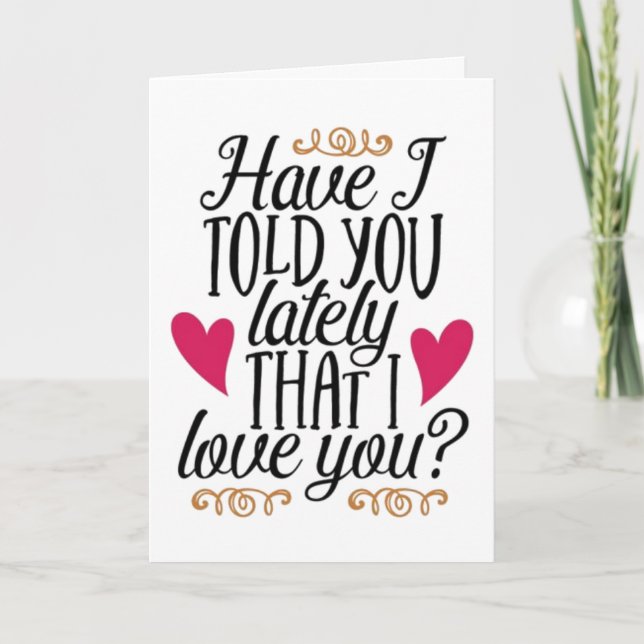 CARTE **NOTRE ANNIVERSAIRE MARIAGE** JE VOUS AIME ! (Devant)