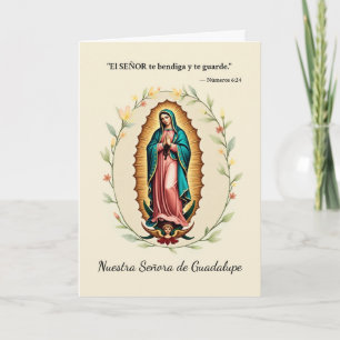 Carte Notre-Dame de Guadalupe Fête Bénédictions Espagnol