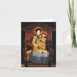 Carte Notre-Dame de la Chine (中 华 圣 母, 中 聖 華) Vierge chi