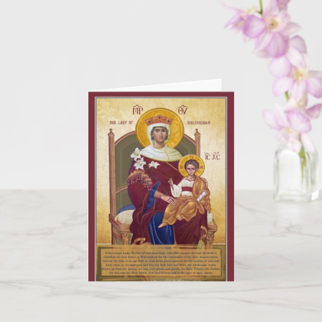 Carte Notre-Dame De Walsingham Avec Prière (Orchidée)