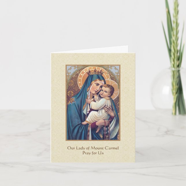 Carte Notre-Dame du Mont Carmel Scapulaire Jésus (Devant)