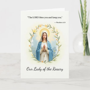 Carte Notre-Dame du Rosaire Paix et Bénédictions de Dieu