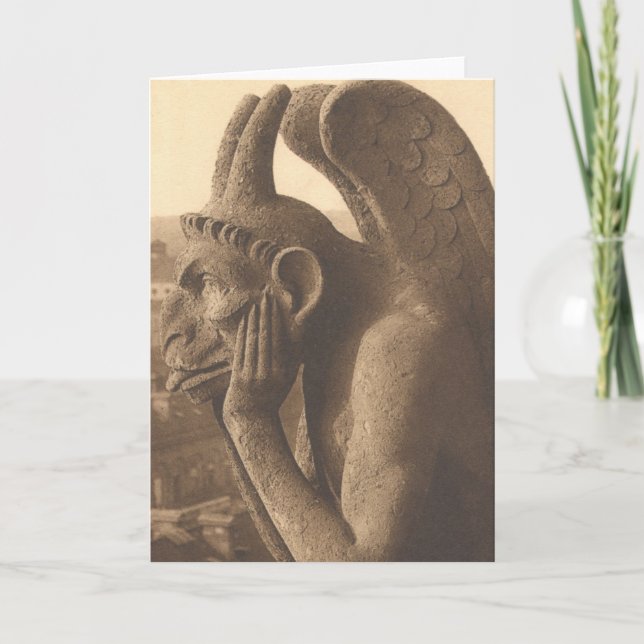 Carte Notre-Dame Gargoyle Circa 1900 (Devant)