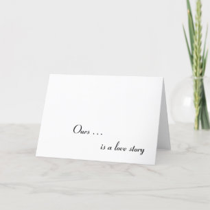 Carte Notre histoire est une histoire d'amour