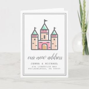 Carte Notre nouvelle adresse   Pastel Castle Home