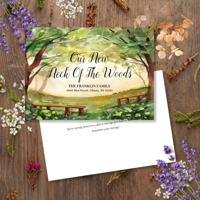 Carte Notre nouvelle maison dans le quartier, nouvelle a (Our New Neck Of The Woods New Home Address)