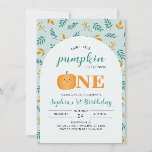 Carte Notre Petit Citrouille 1er anniversaire
