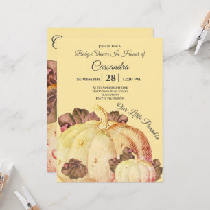 Carte Notre petite fête de Baby Shower BOHO fille au pêc