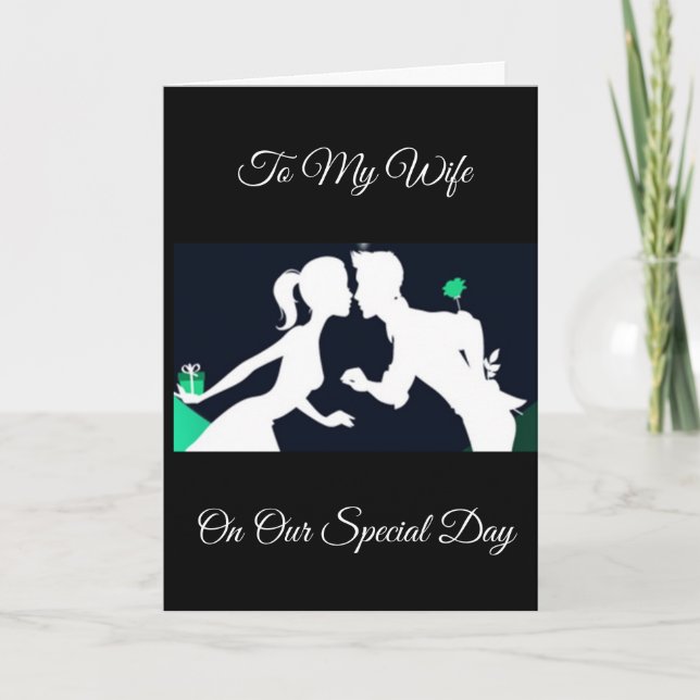 CARTE ***NOTRE PREMIER ANNIVERSAIRE*** SENTEZ L'AMOUR *  (Devant)
