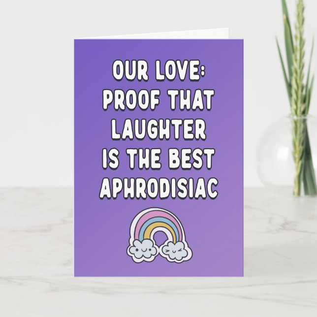 Carte Notre preuve d'amour que rire le meilleur aphrodis (Devant)