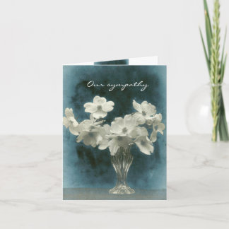 Carte Notre Sympathie : Fleurs de Dogwood grandes et pet