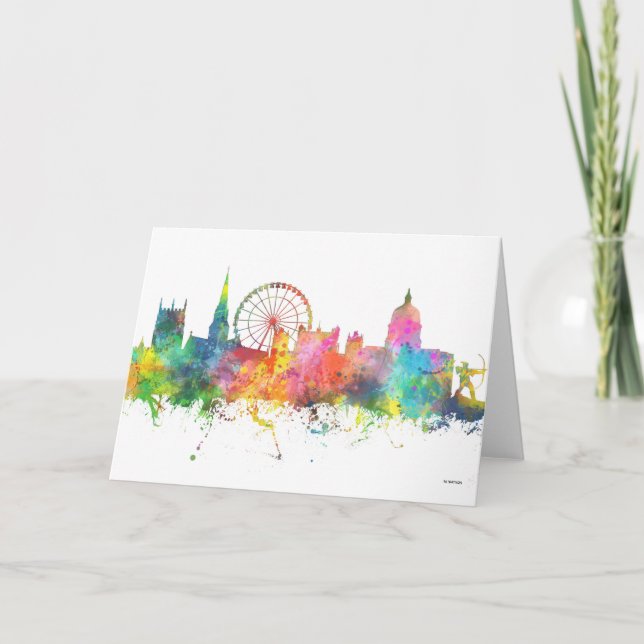 CARTE NOTTINGHAM ANGLAND SKYLINE (Devant)