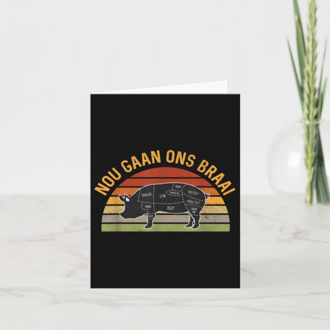 Carte Nou Gaan Ons Braai Sud-Africain Bbq Amateurs Grill (Devant)