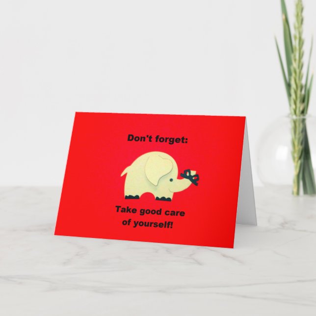 Carte N'oubliez pas : Prenez bien soin de vous ! (Devant)