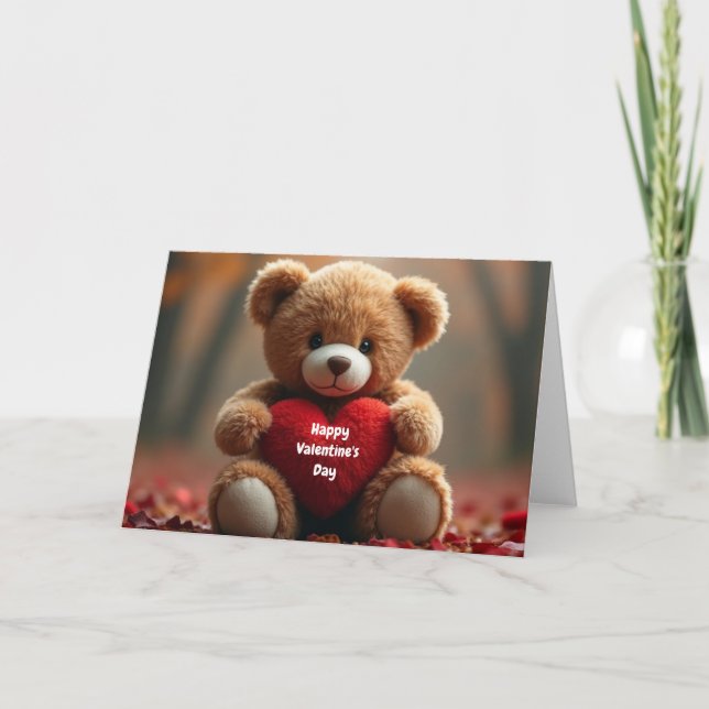 Carte Nounours d'amour pour la Saint-Valentin (Devant)