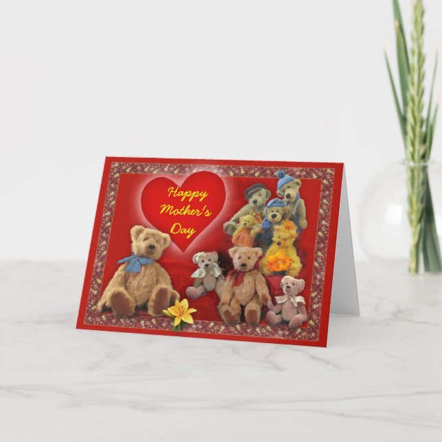 Carte Nounours de la fête des mères (Devant)