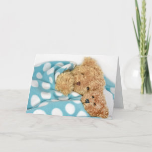 Carte nounours en fête