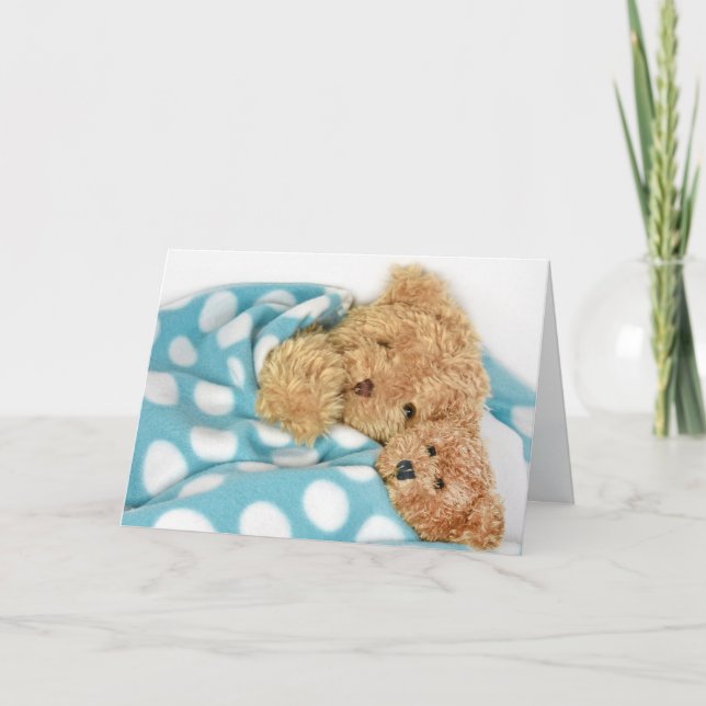 Carte nounours en fête (Devant)