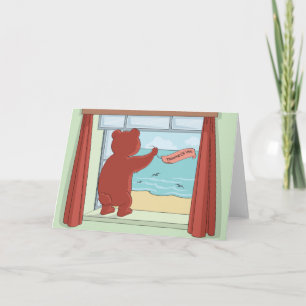 Carte Nounours Ours en Peluche Vous Manque Mignon Art