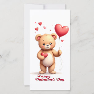 Carte Nounours Ourson en Peluche avec Cœur – Joyeuse Sai