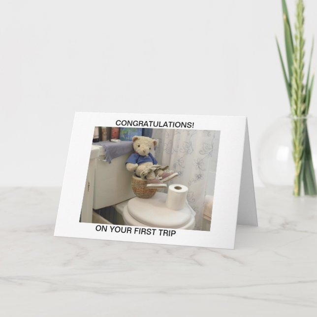 Carte Nounours sur le pot (Devant)