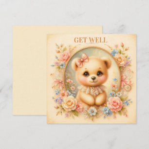 Carte Nounours Teddy Remets-toi bien