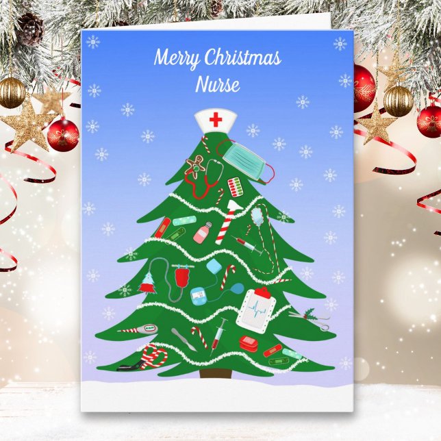 Carte Nourriture Joyeux Arbre de Noël avec fournitures d (Créateur téléchargé)