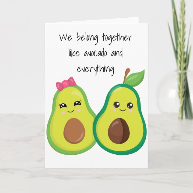Carte Nous Apprécions Ensemble Aimer Avocado Funny Anniv (Devant)