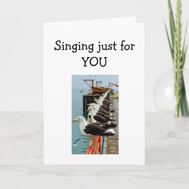 CARTE NOUS AVONS ATTERRI À "CHANTER HEUREUX ANNIVERSAIRE (Devant)