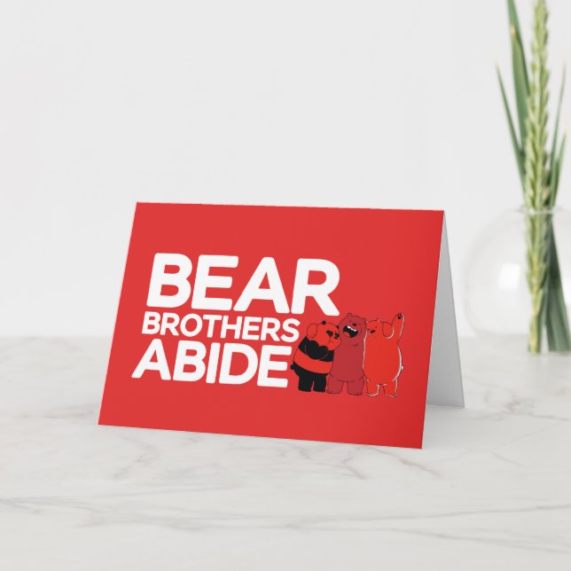 Carte Nous Ours nu - Ours Frères Abide (Devant)