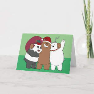 Carte Nous Ours Nus - Bonnes Fêtes