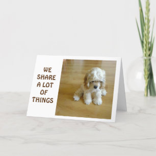 CARTE NOUS "PARTAGEONS" BEAUCOUP DE CHOSES-NOTRE ANNIVER