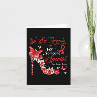 Carte Nous Portons Burgundy Butterflies Cerveau Aneurysm