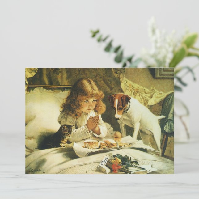 Carte Nous Prions, Suspendez Charles Burton Barber (Debout devant)