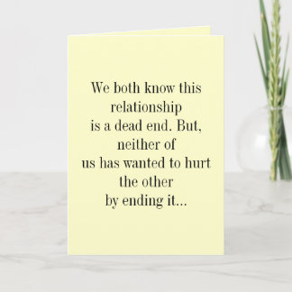 Carte Nous savons tous deux que cette relation est une i