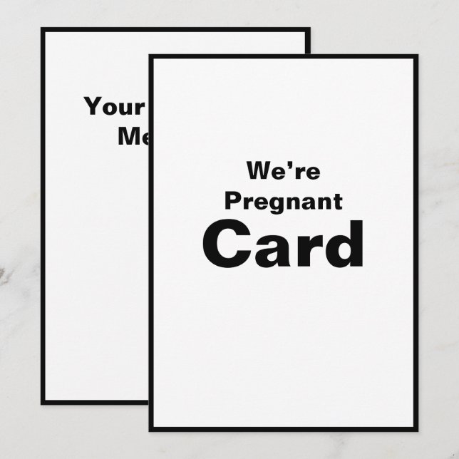Carte Nous sommes Grossesse Grossesse Bébé Fille Bébé Ca (Devant / Derrière)