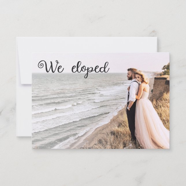 Carte Nous sommes partis en cachette moderne annonce de  (Devant)