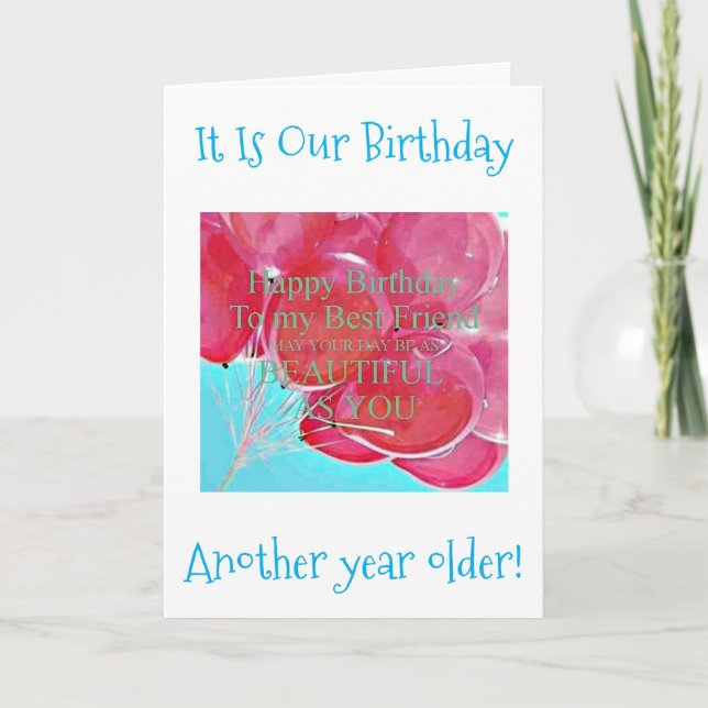 CARTE "NOUS" SONT UN AUTRE ANNIVERSAIRE MUTUEL DE PLUS D (Devant)