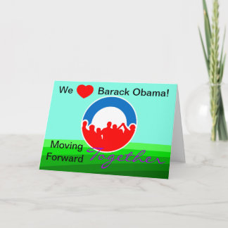 Carte Nous vote de Barack Obama de coeur sur 11/06/12