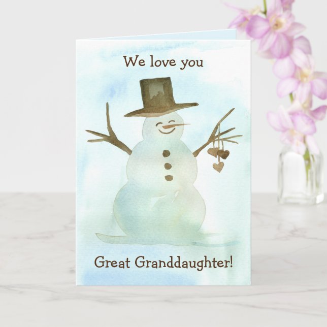 Carte Nous Vous Aimons Grand-Fille Joyeux Noël (Orchidée)