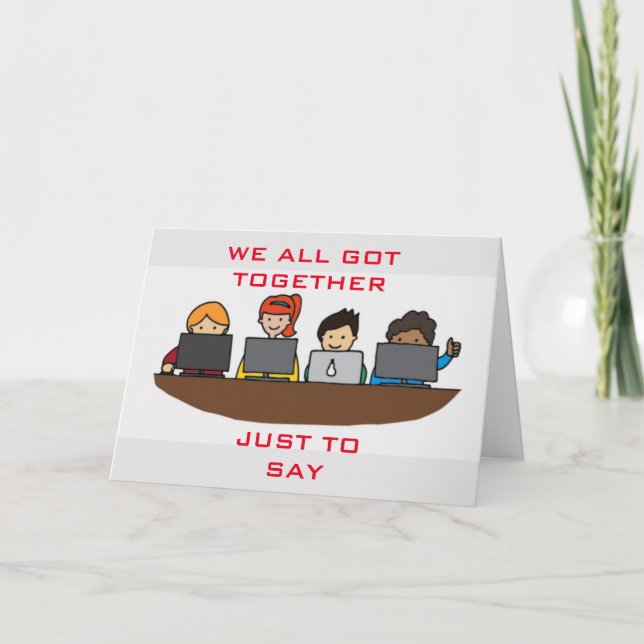 CARTE NOUS VOUS MANQUERONS TOUS (Devant)