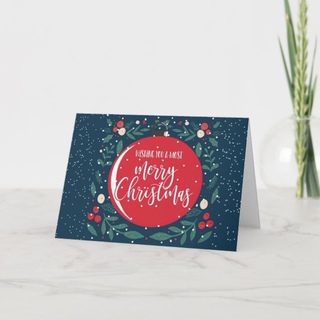 Carte nous vous souhaitons un joyeux noël (Devant)